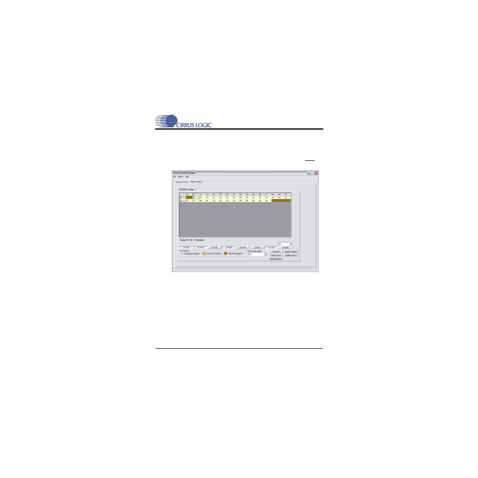 2 register maps tab, Figure 2. register maps tab, Figure 2.register maps tab | Cirrus Logic CDB3318 User Manual | Page 6 / 16
