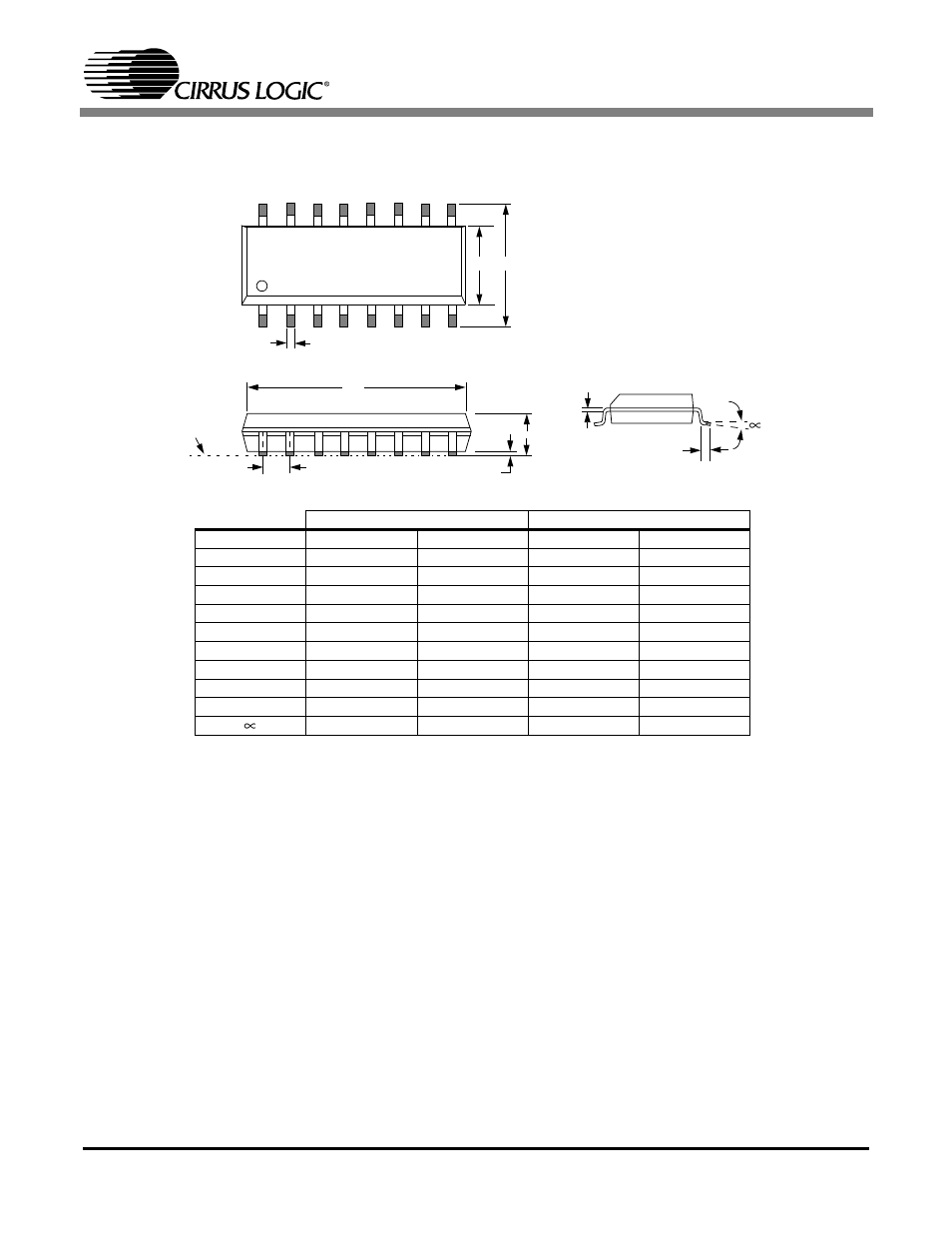 Package dimensions, Cs3310 | Cirrus Logic CS3310 User Manual | Page 16 / 17