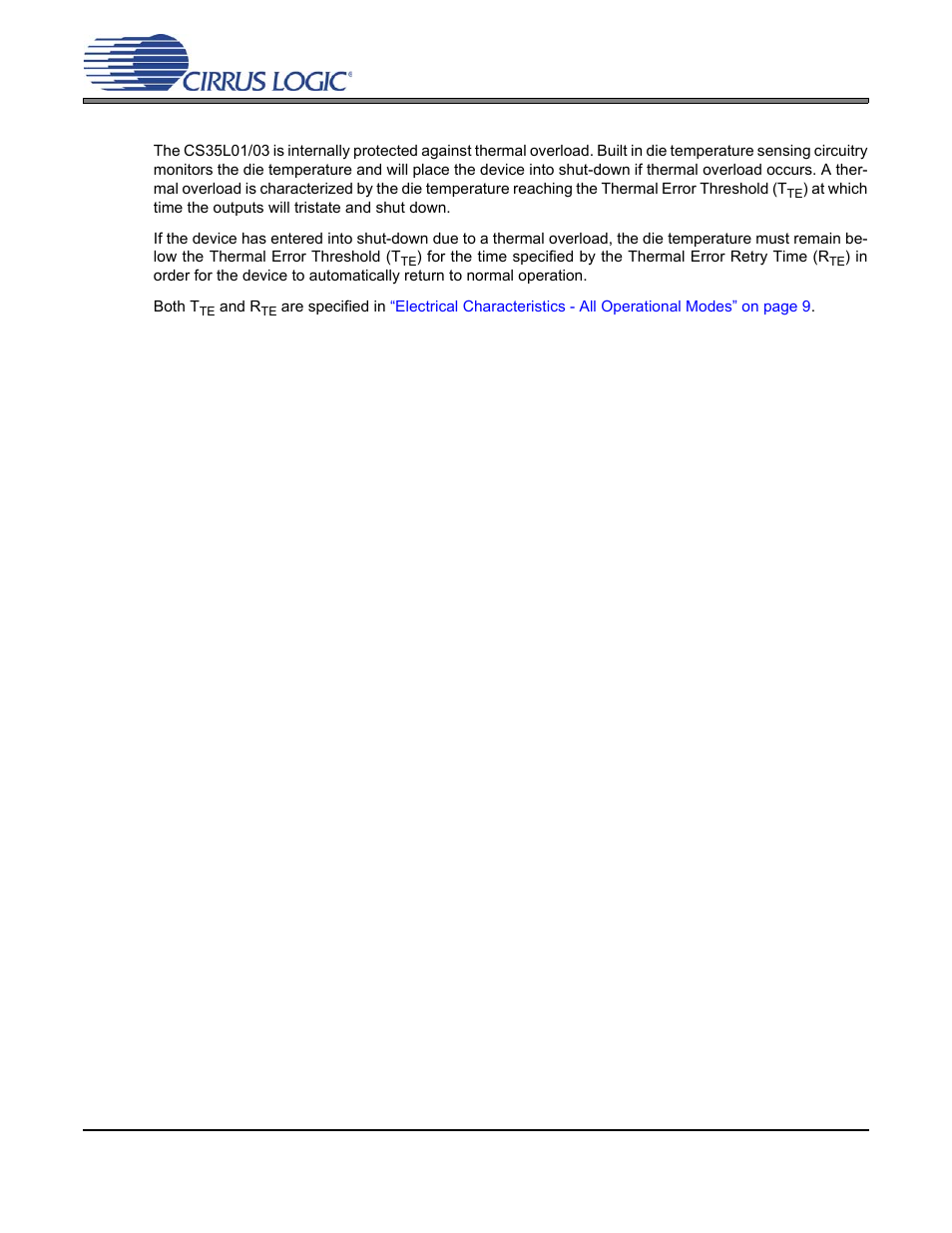 5 over temperature protection, Section 5.5 | Cirrus Logic CS35L03 User Manual | Page 20 / 33