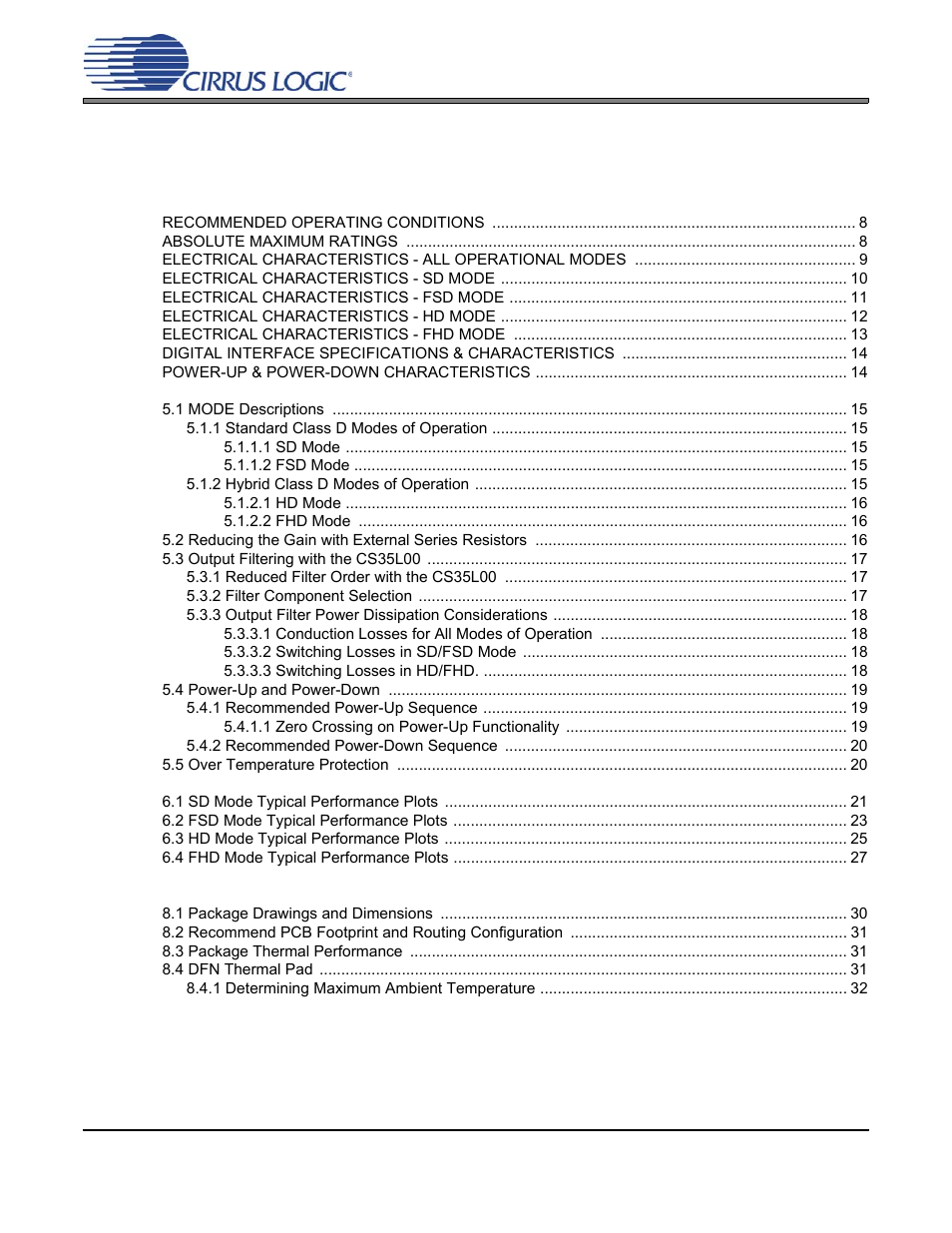 Cirrus Logic CS35L00 User Manual | Page 2 / 34