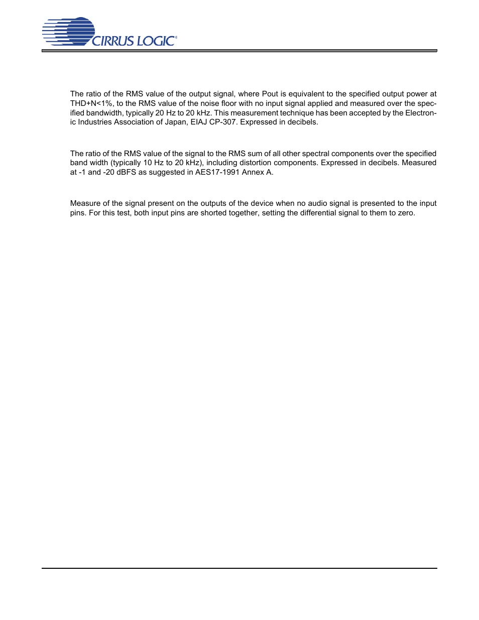 Parameter definitions, Cs35l00 | Cirrus Logic CS35L00 User Manual | Page 29 / 34