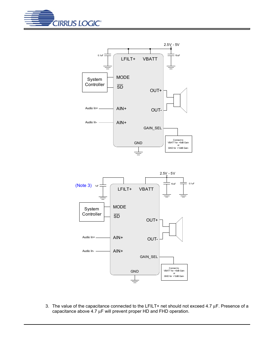 Typical connection diagrams, Cs35l00 | Cirrus Logic CS35L00 User Manual | Page 7 / 34