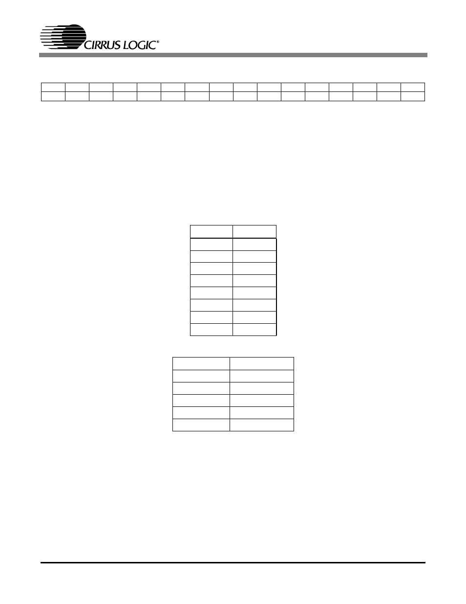 Table 4. analog mixer input gain values, Table 5. analog mixer input gain register index, Cs4202 | Cirrus Logic CS4202 User Manual | Page 25 / 66