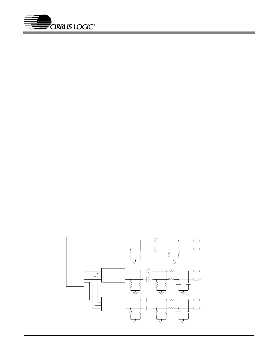 Serial data ports, 1 overview, 2 multi-channel expansion | Figure 10. serial data port: six channel circuit, 1 overview 5.2 multi-channel expansion, Cs4202, Serial data ports 5.1 overview | Cirrus Logic CS4202 User Manual | Page 42 / 66