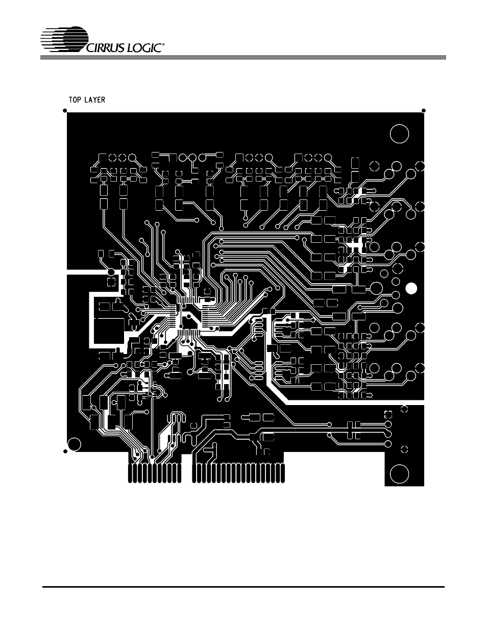 Figure 11. pcb layout: top layer | Cirrus Logic CRD4202-2 User Manual | Page 17 / 24