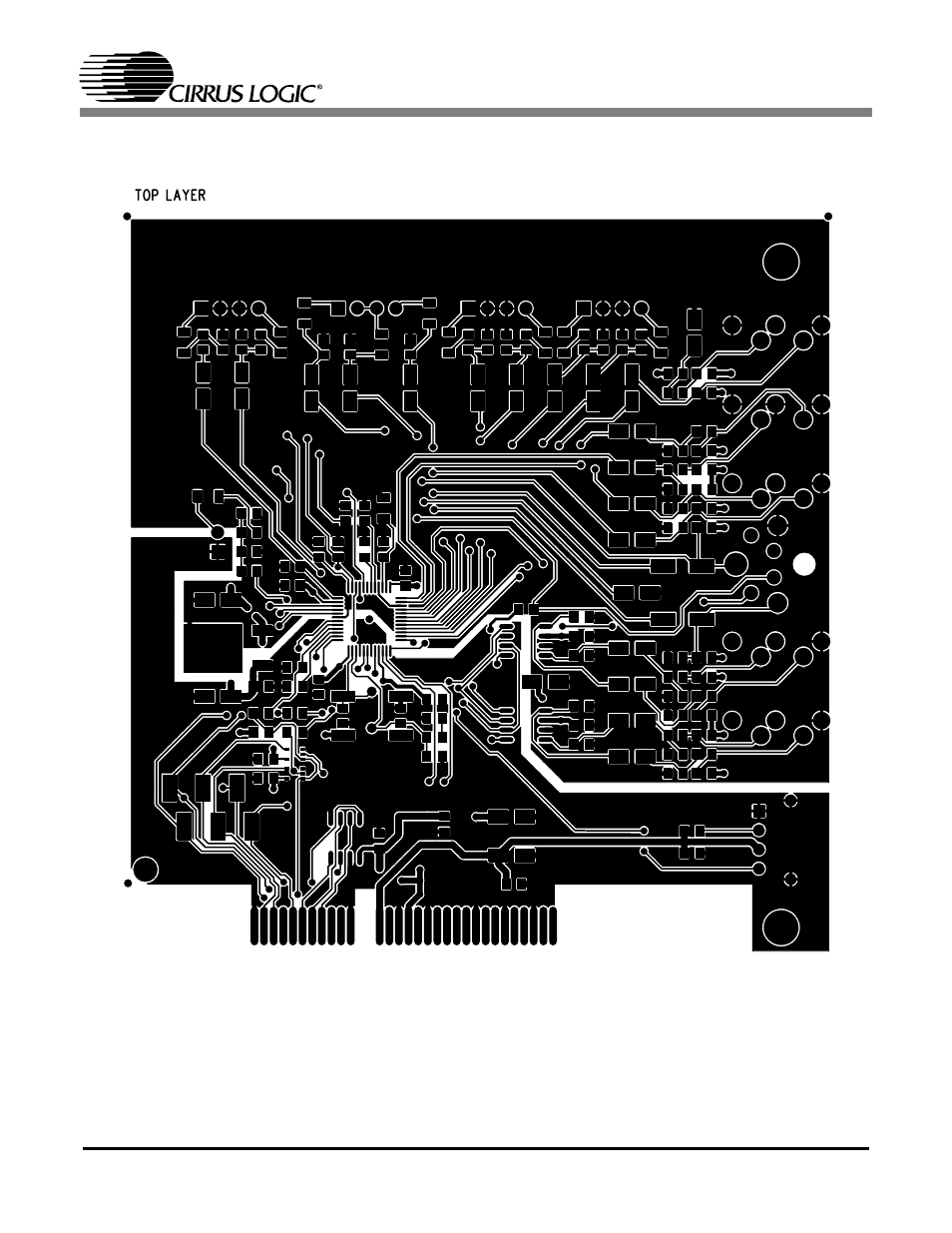 Figure 11. pcb layout: top layer | Cirrus Logic CRD4202-1 User Manual | Page 17 / 24