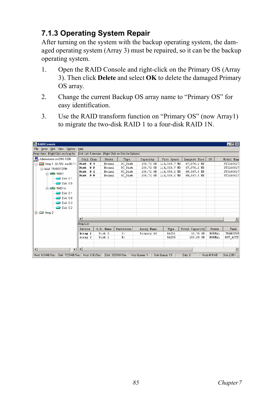 3 operating system repair, Operating system repair | Advantech DNS-3200 User Manual | Page 103 / 110