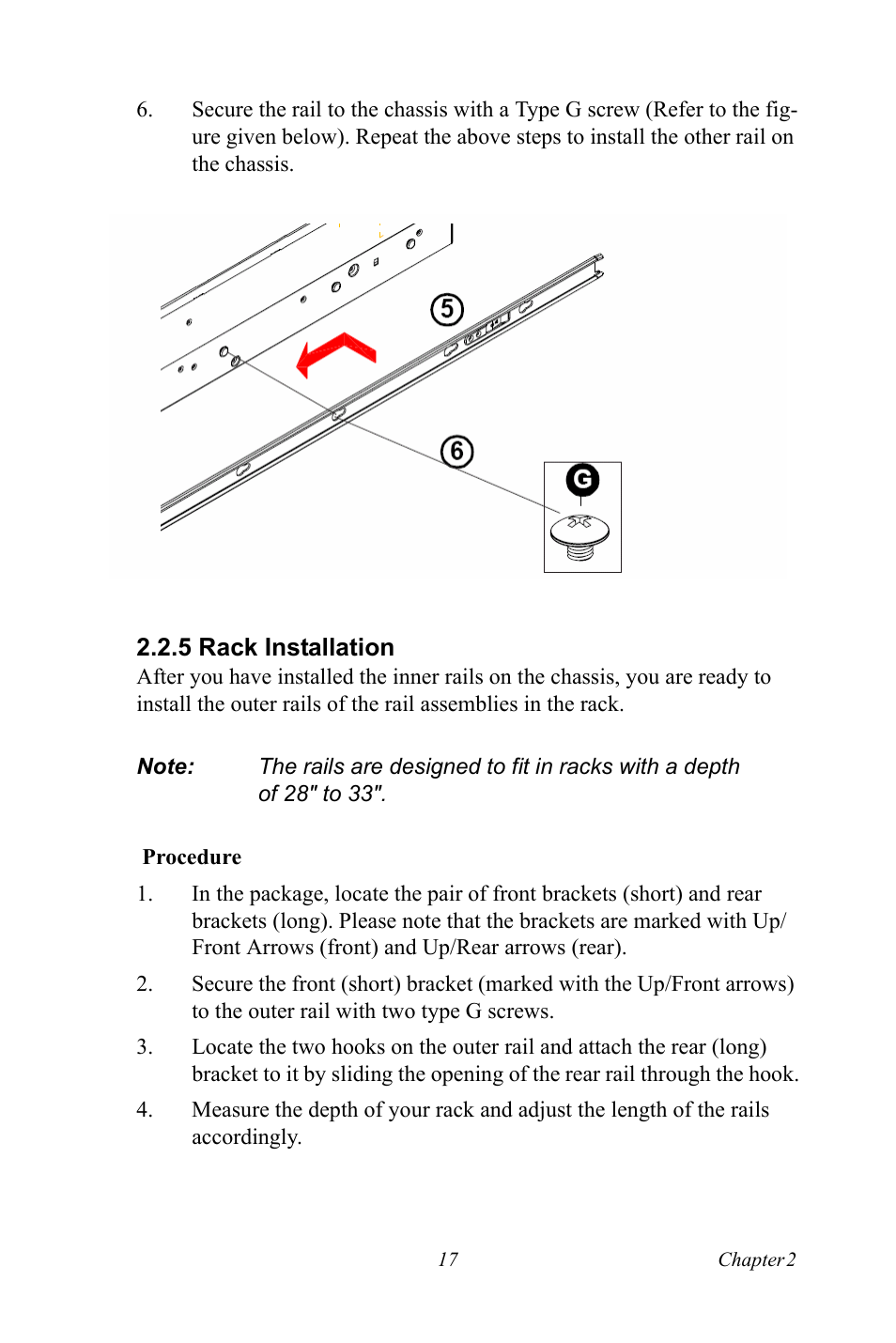 5 rack installation, Rack installation | Advantech DNS-3200 User Manual | Page 35 / 110