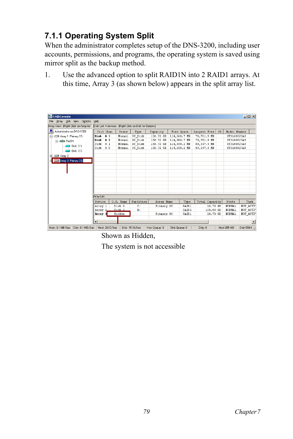 1 operating system split, Operating system split | Advantech DNS-3200 User Manual | Page 97 / 110