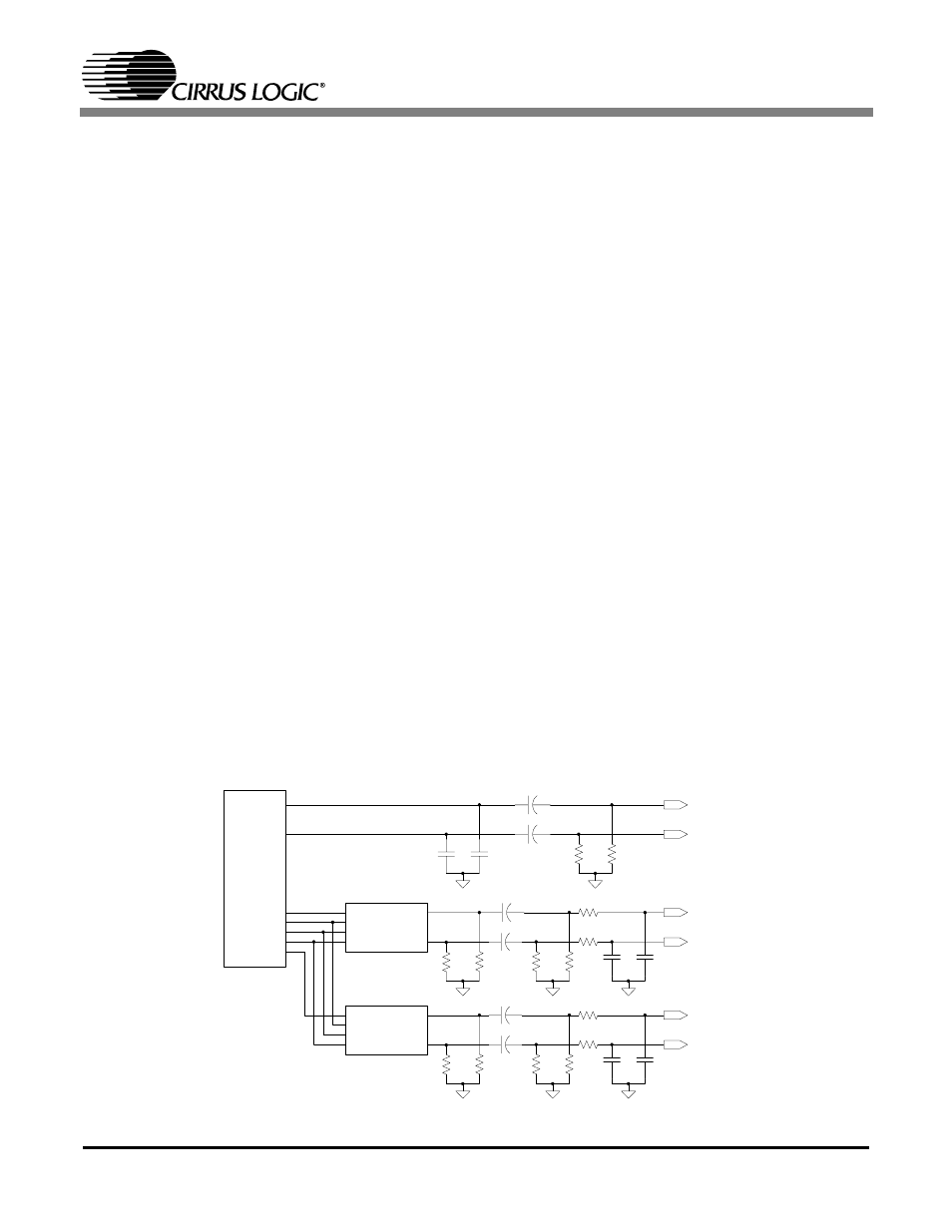 Serial data ports, 1 overview, 2 multi-channel expansion | Figure 15. serial data port: six channel circuit, 1 overview 6.2 multi-channel expansion, Cs4205, Serial data ports 6.1 overview | Cirrus Logic CS4205 User Manual | Page 54 / 81