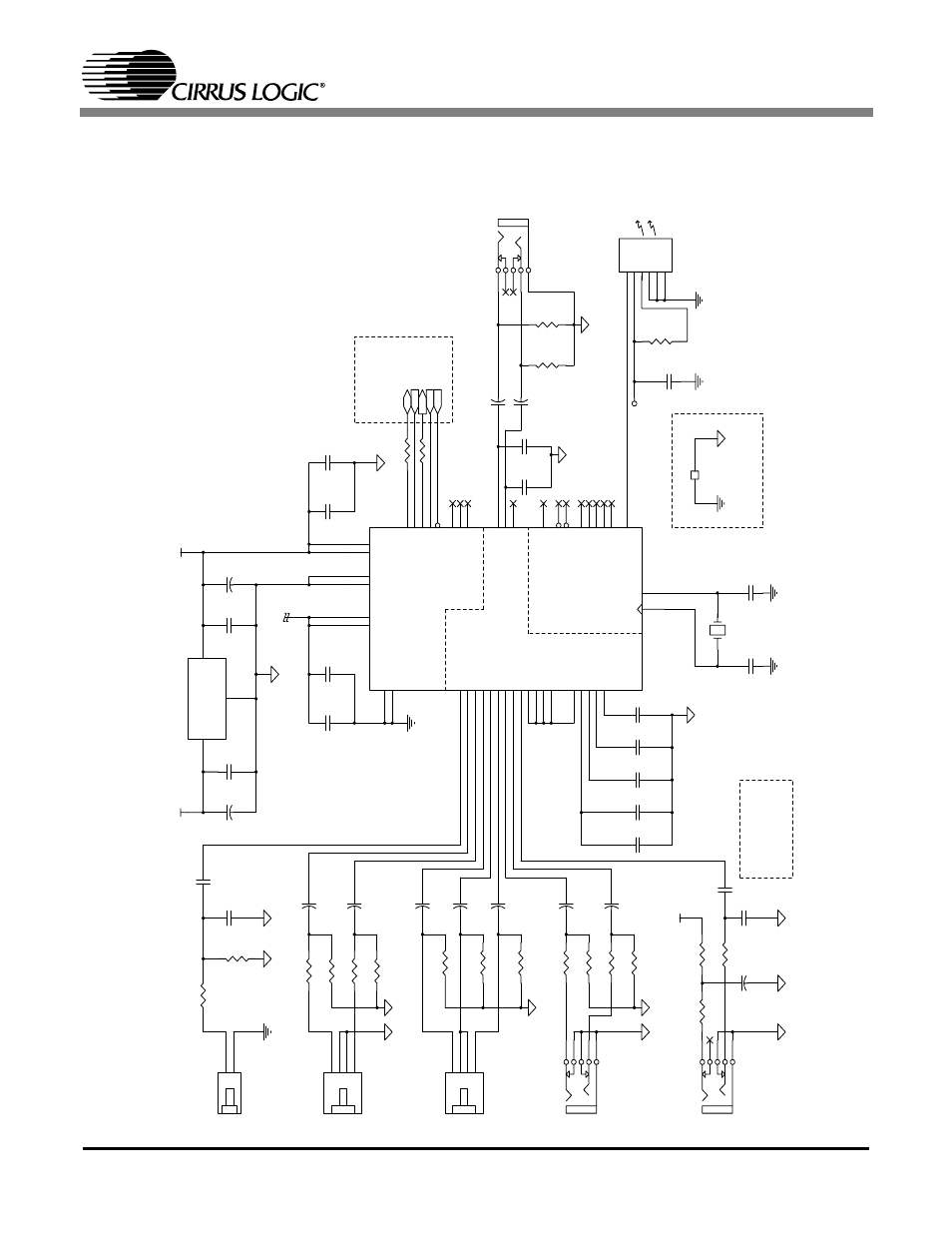 Reference design, Figure 35. cs4205 reference design, Cs4205 | Line out jack s/pdif out, Mic in cd in, Pc speaker in line in aux in, Ac li nk | Cirrus Logic CS4205 User Manual | Page 79 / 81