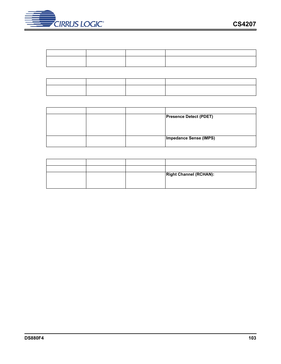 10 pin sense, Cs4207 | Cirrus Logic CS4207 User Manual | Page 103 / 148