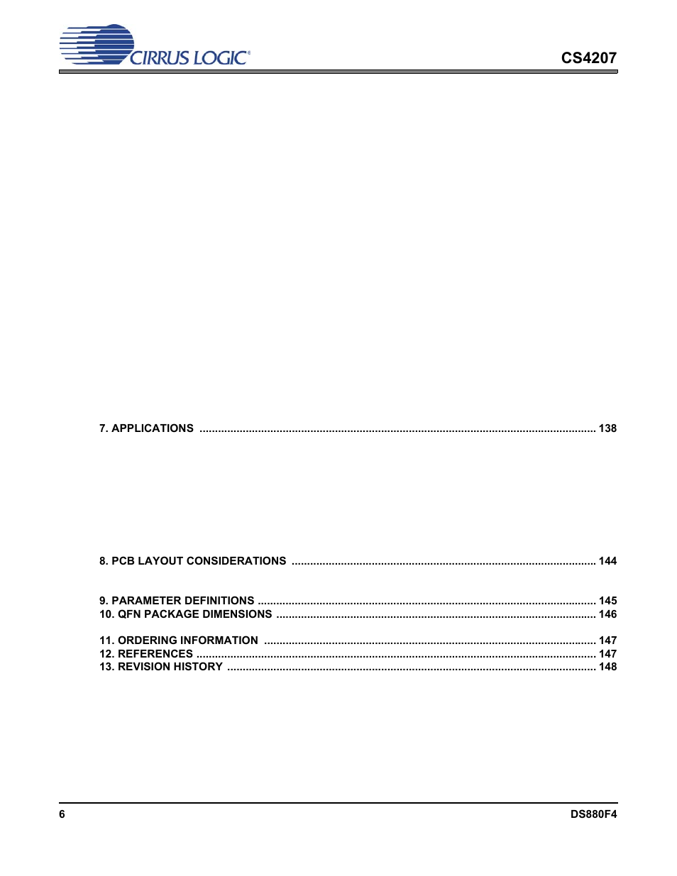 Cs4207 | Cirrus Logic CS4207 User Manual | Page 6 / 148