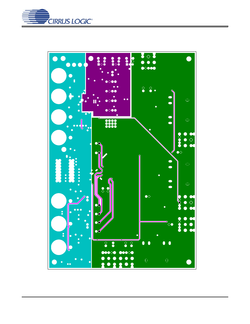 Figure 10.cdb4207 inner layer 2 - power, Cdb4207 | Cirrus Logic CDB4207 User Manual | Page 19 / 22