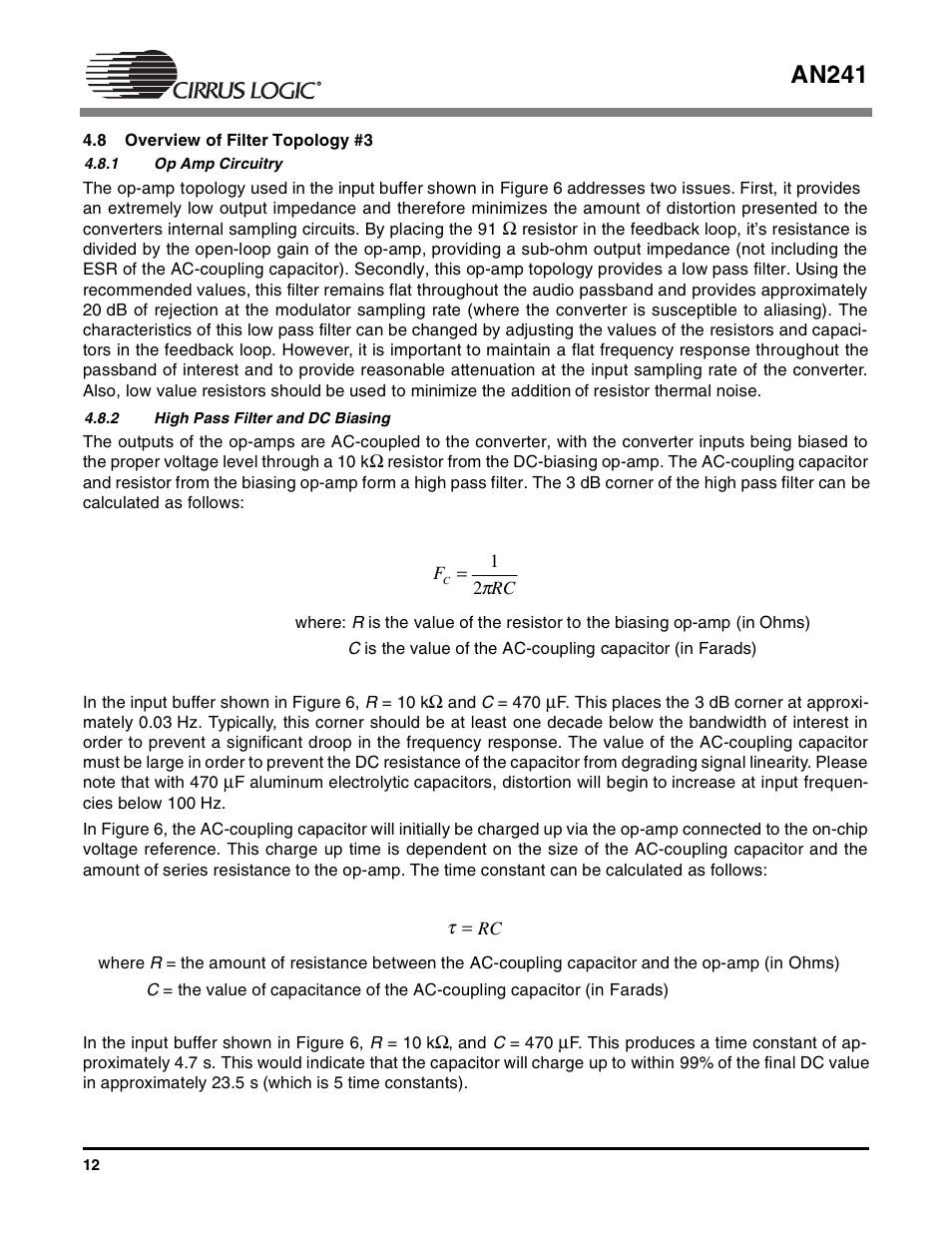 An241 | Cirrus Logic AN241 User Manual | Page 12 / 16