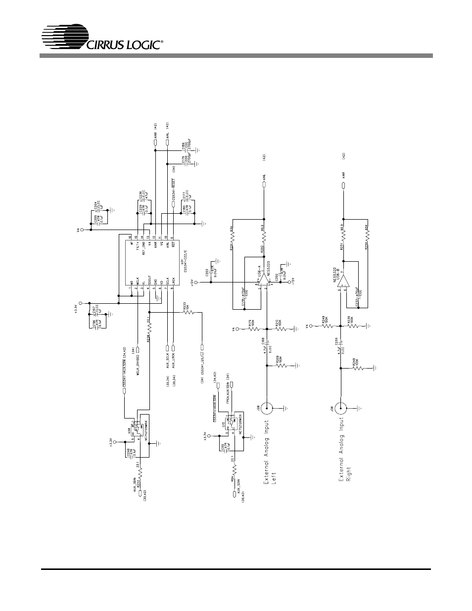 Figure 20. analog input 7-8, Re 2, On pag | Figu, Re 20 on pag, E 42 | Cirrus Logic CDB42438 User Manual | Page 42 / 51