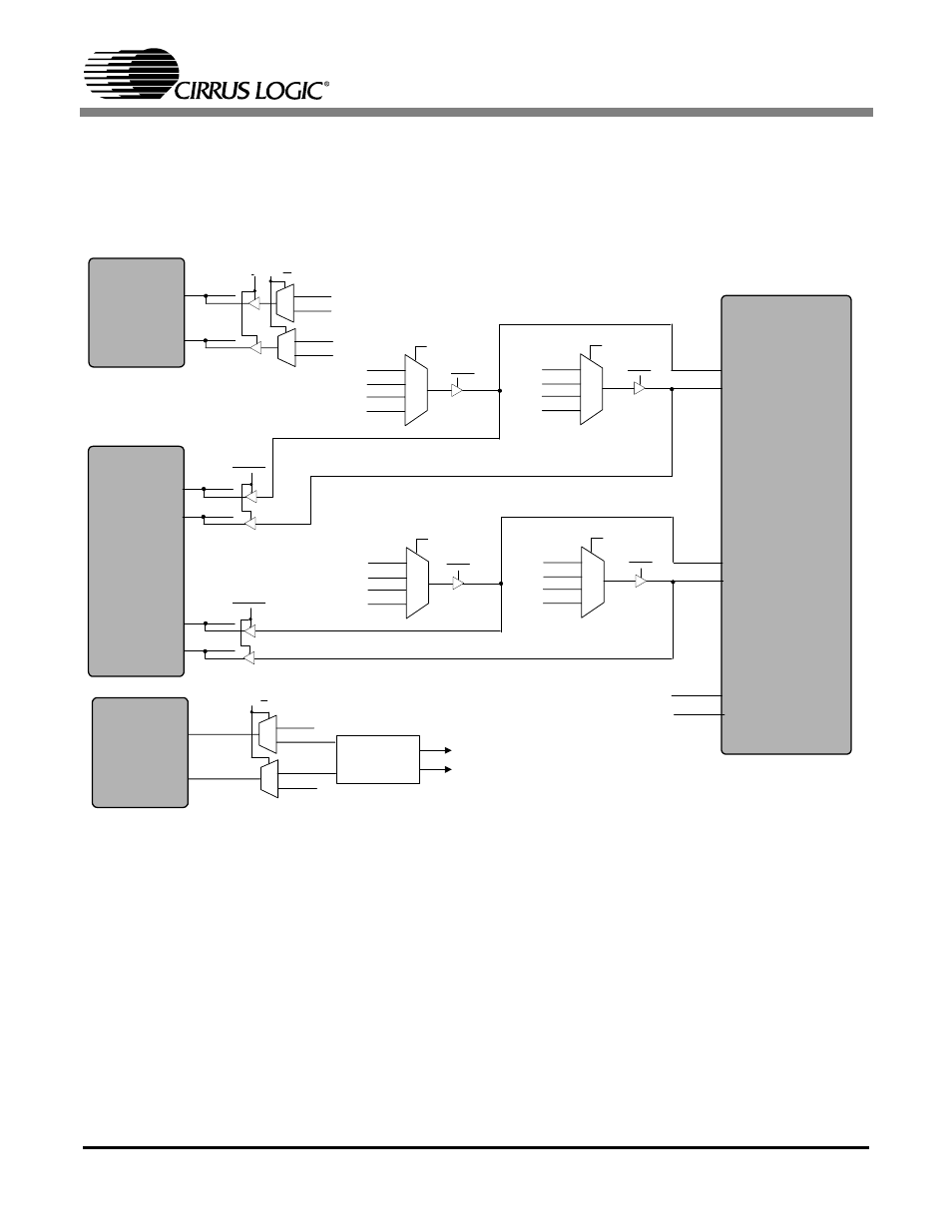 Internal sub-clock routing, Figure 3. internal sub-clock routing, Sections 3.2 to 3.4 show graphical descriptions | Cs8416 dsp header, Tdmer | Cirrus Logic CDB42448 User Manual | Page 10 / 44