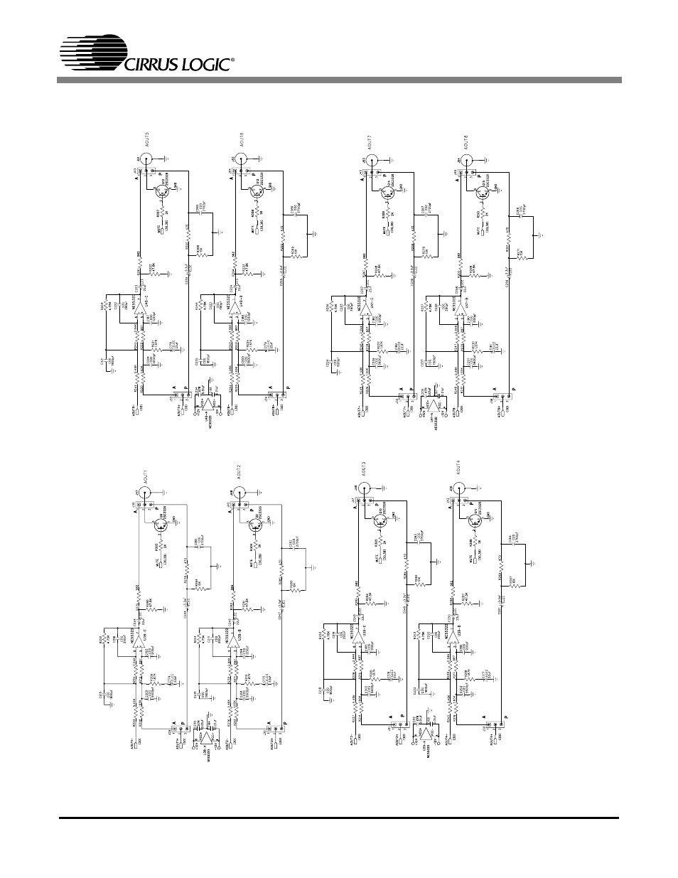 Figure 17. analog outputs, Figu, Re 17 on pag | E 39 | Cirrus Logic CDB42448 User Manual | Page 39 / 44