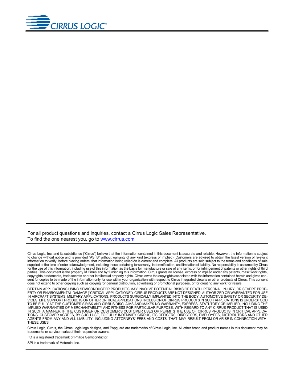 Cs4245, Contacting cirrus logic support | Cirrus Logic CS4245 User Manual | Page 59 / 59