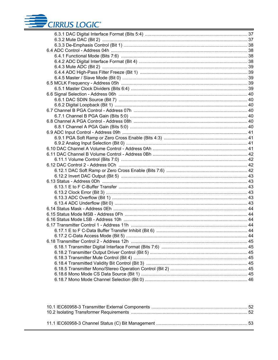 Cs4265 | Cirrus Logic CS4265 User Manual | Page 4 / 57