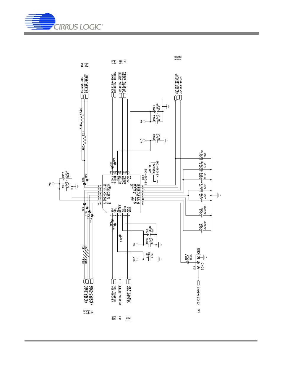 Cdb schematics, Figure 5. cs4265, Cdb4265 | Cirrus Logic CDB4265 User Manual | Page 19 / 30