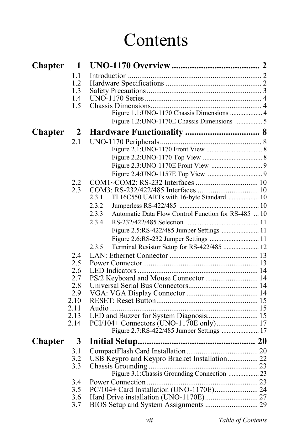Advantech UNO-1170E User Manual | Page 7 / 52