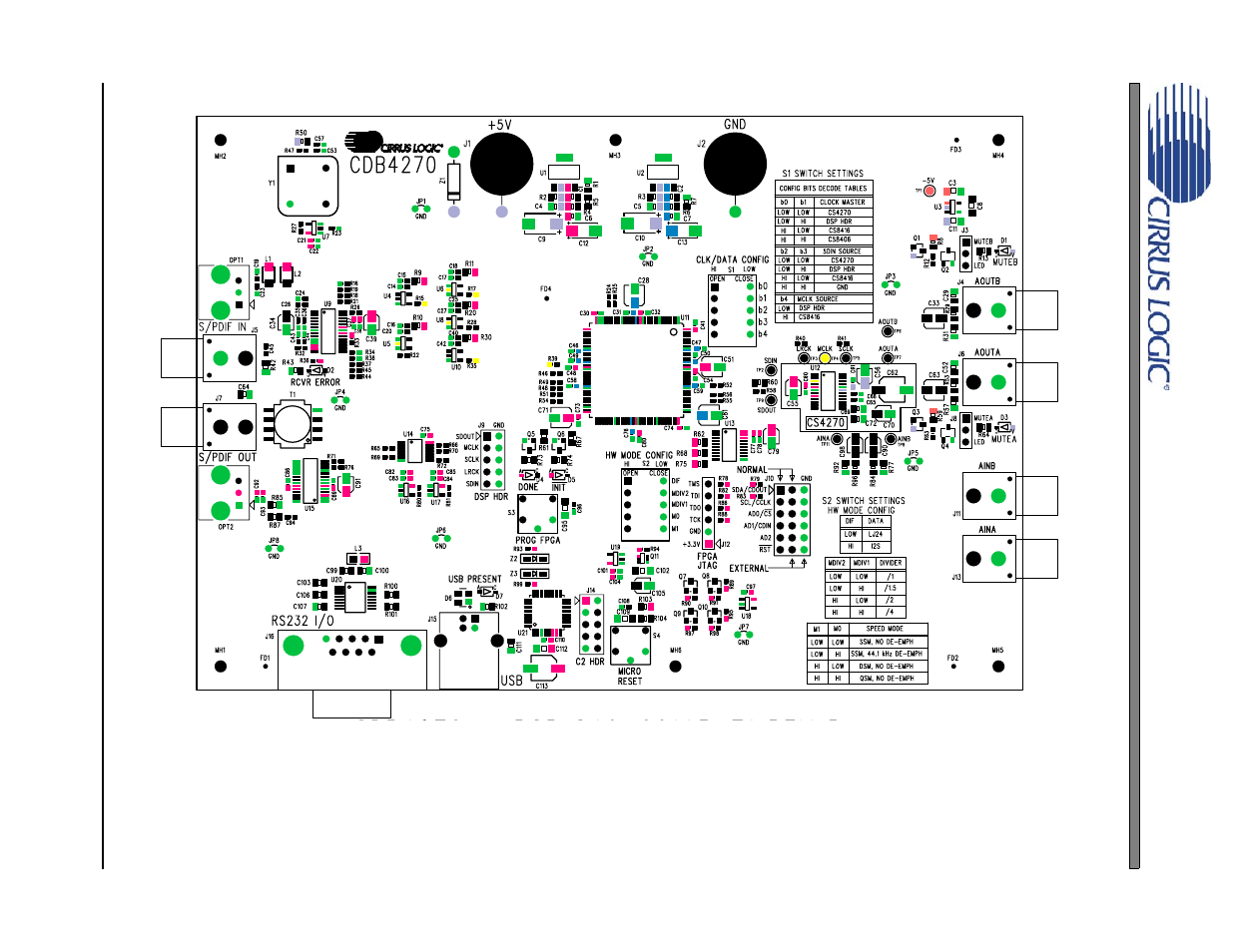 Cdb layout, Figure 75. silk screen, Figure 75.silk screen | Cdb4270 | Cirrus Logic CDB4270 User Manual | Page 46 / 50