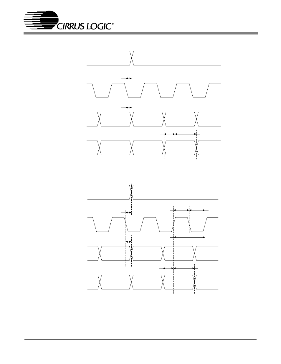 Figure 1. master mode serial audio port timing, Figure 2. slave mode serial audio port timing, Cs4271 | Cirrus Logic CS4271 User Manual | Page 19 / 53