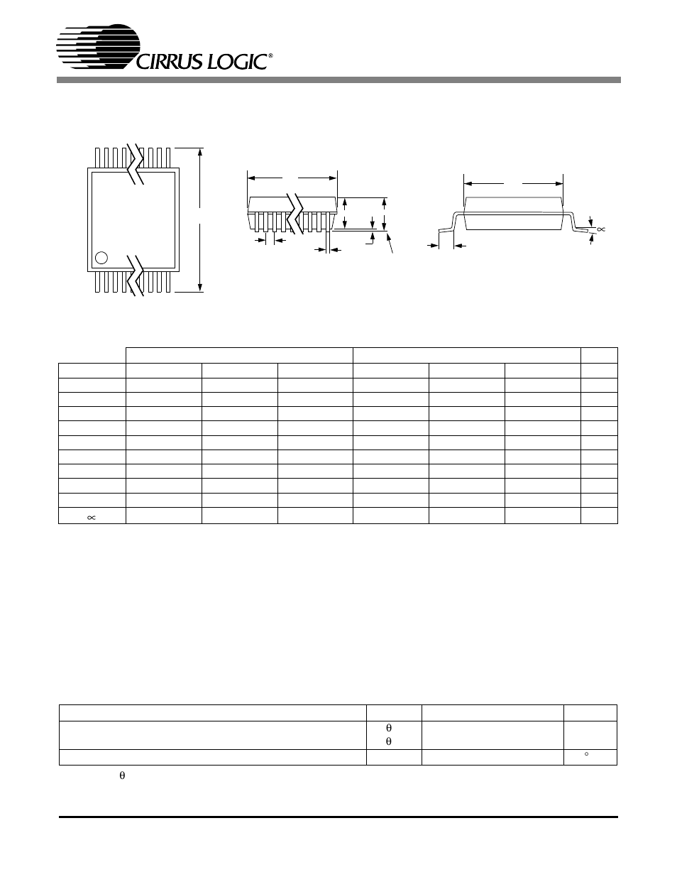 Package dimensions, Cs4271, Thermal characteristics and specifications | 28l tssop (4.4 mm body) package drawing | Cirrus Logic CS4271 User Manual | Page 46 / 53
