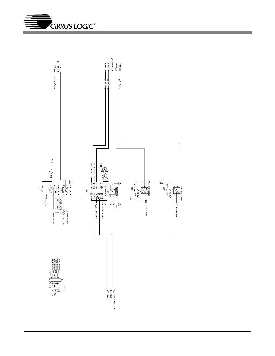 Figure 13. pcm header, schematic sheet 8, Cdb4272 | Cirrus Logic CDB4272 User Manual | Page 23 / 29