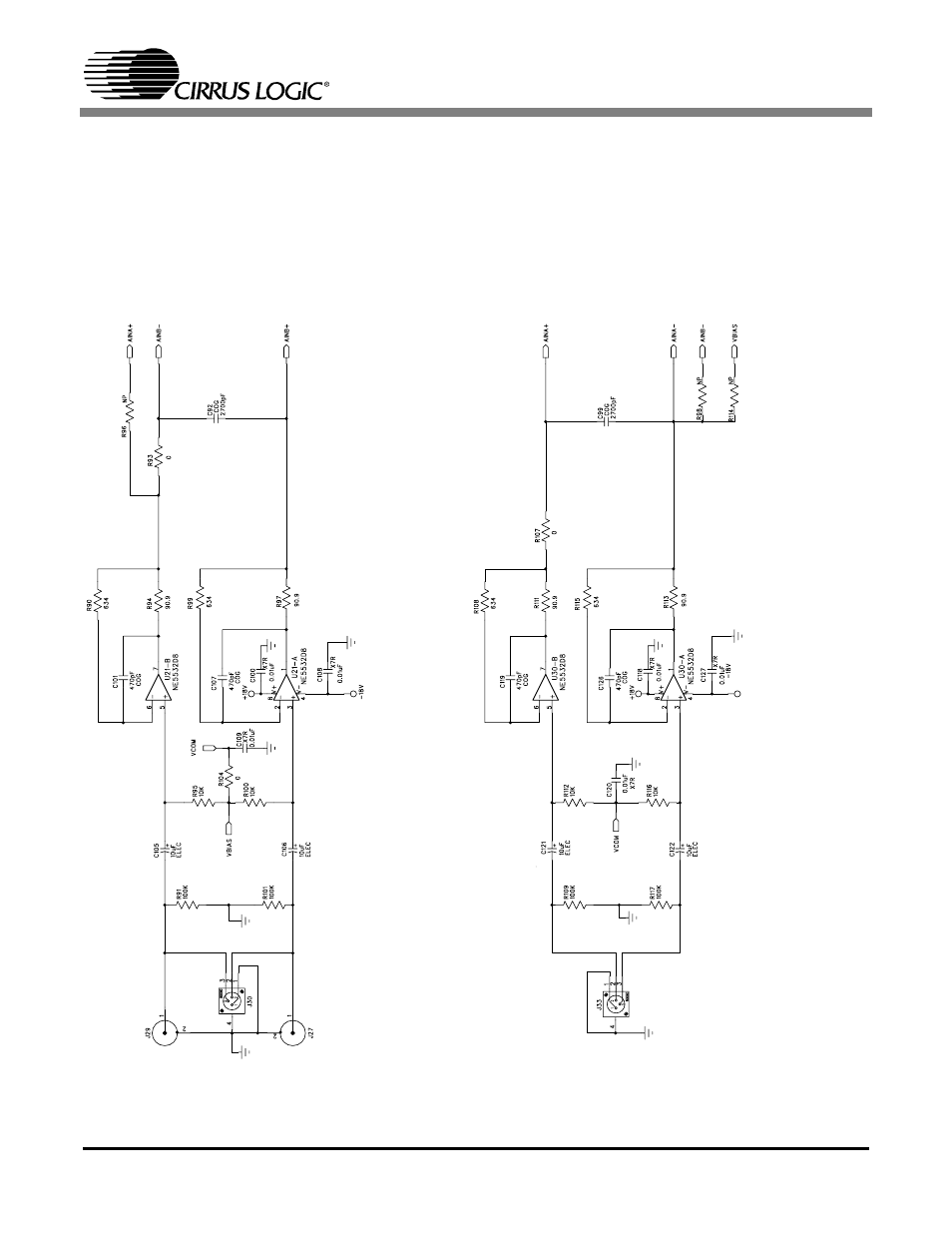 Appendix, Figure 19 . complete analog input buffer schematic, Cdb4272 | Appendix complete analog input buffer schematic | Cirrus Logic CDB4272 User Manual | Page 29 / 29