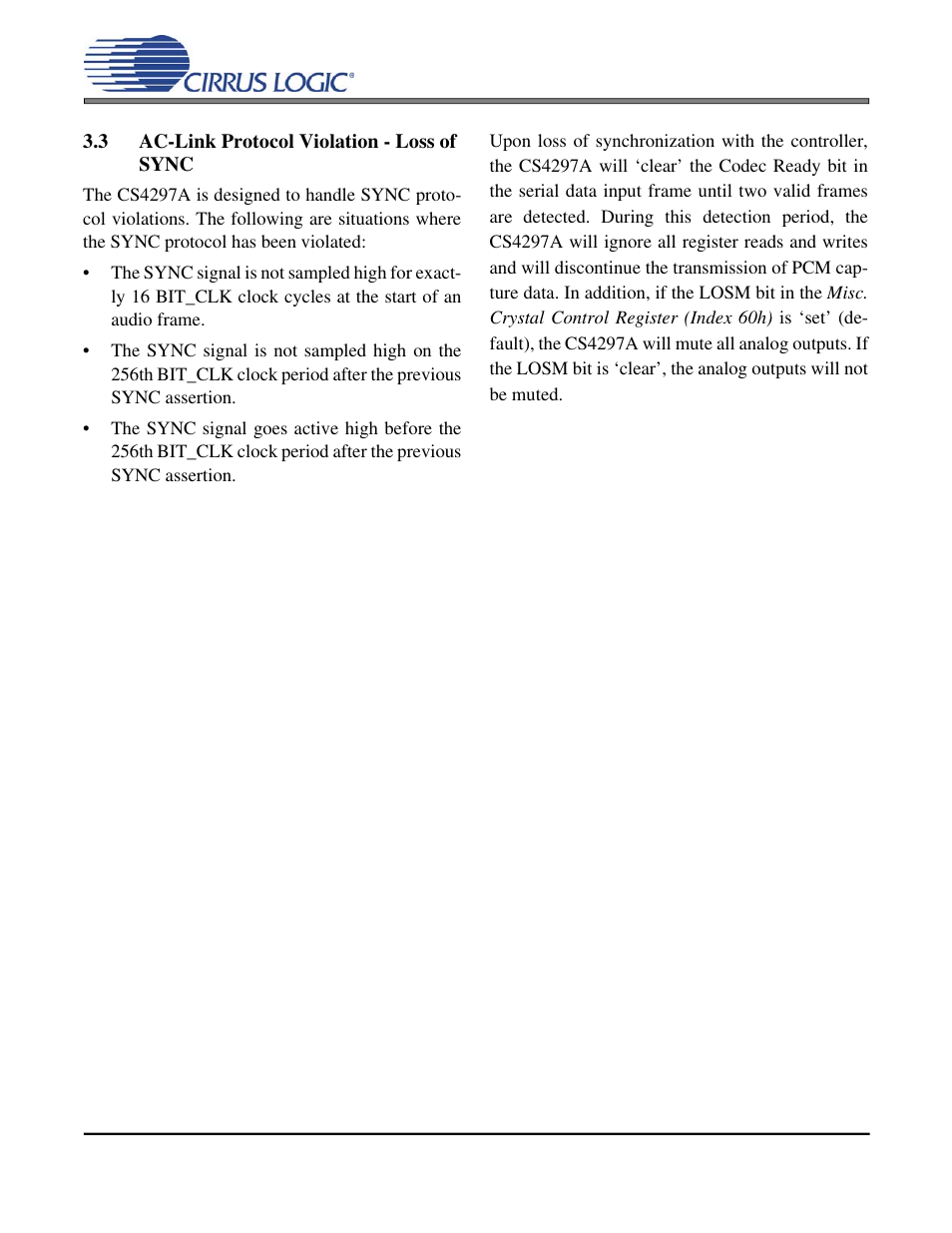 Cs4297a | Cirrus Logic CS4297A User Manual | Page 18 / 52