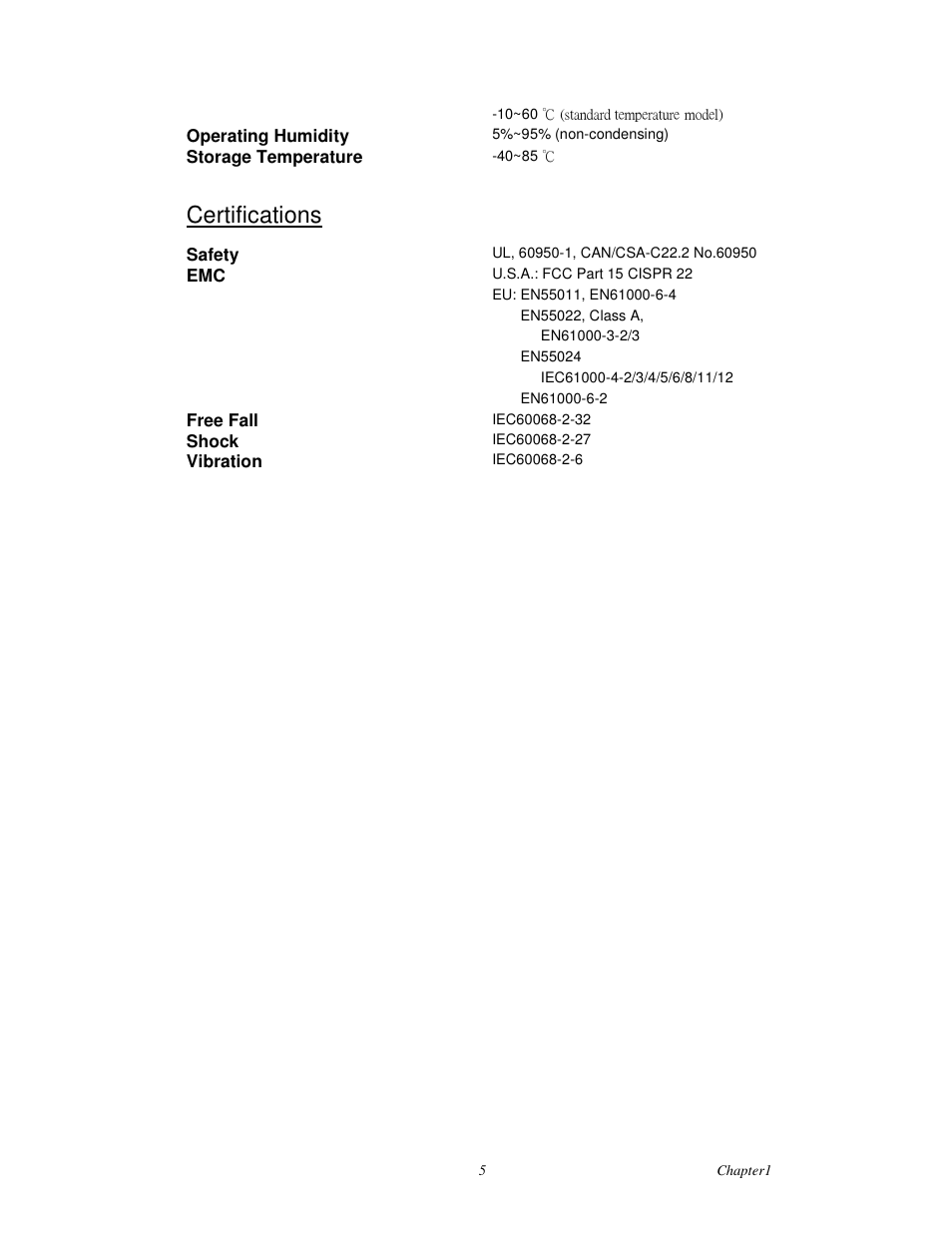 Certifications | Advantech EKI-2526M User Manual | Page 13 / 30