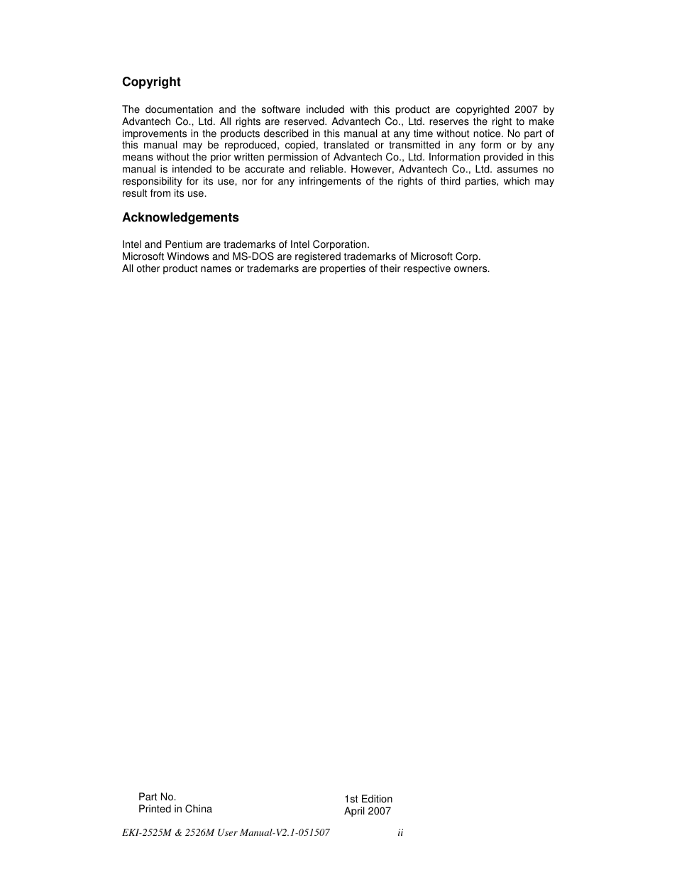 Advantech EKI-2526M User Manual | Page 2 / 30