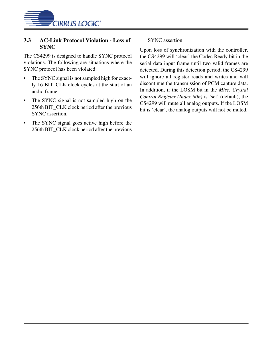 Cs4299 | Cirrus Logic CS4299 User Manual | Page 18 / 52