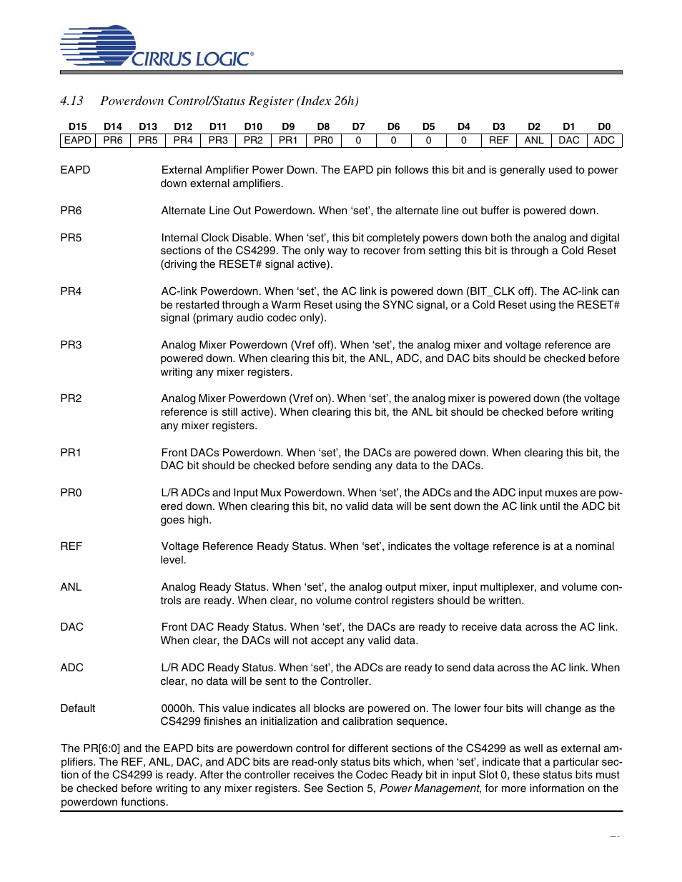 Cs4299 | Cirrus Logic CS4299 User Manual | Page 27 / 52