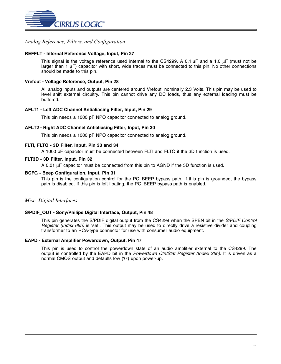 Cs4299 | Cirrus Logic CS4299 User Manual | Page 45 / 52