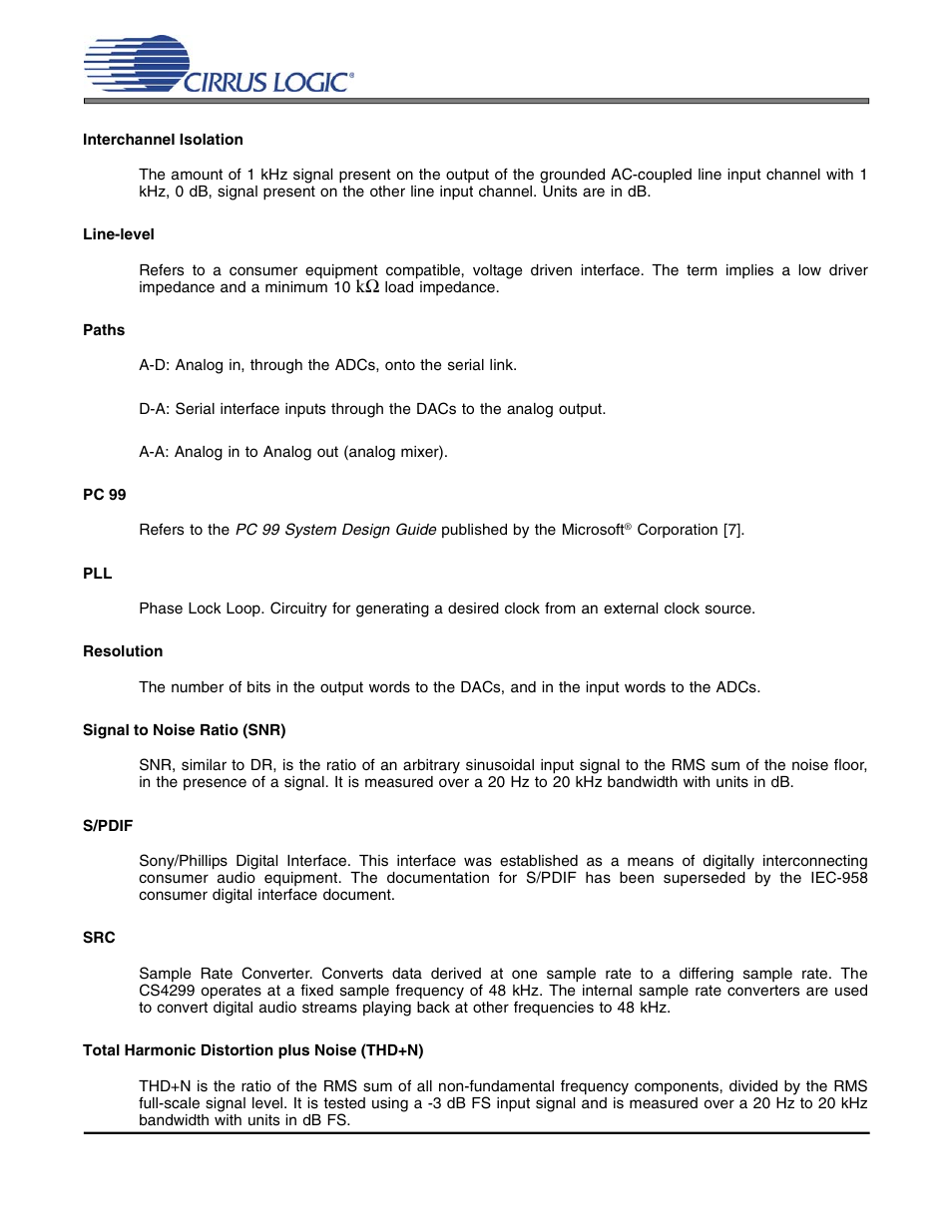 Cs4299 | Cirrus Logic CS4299 User Manual | Page 48 / 52