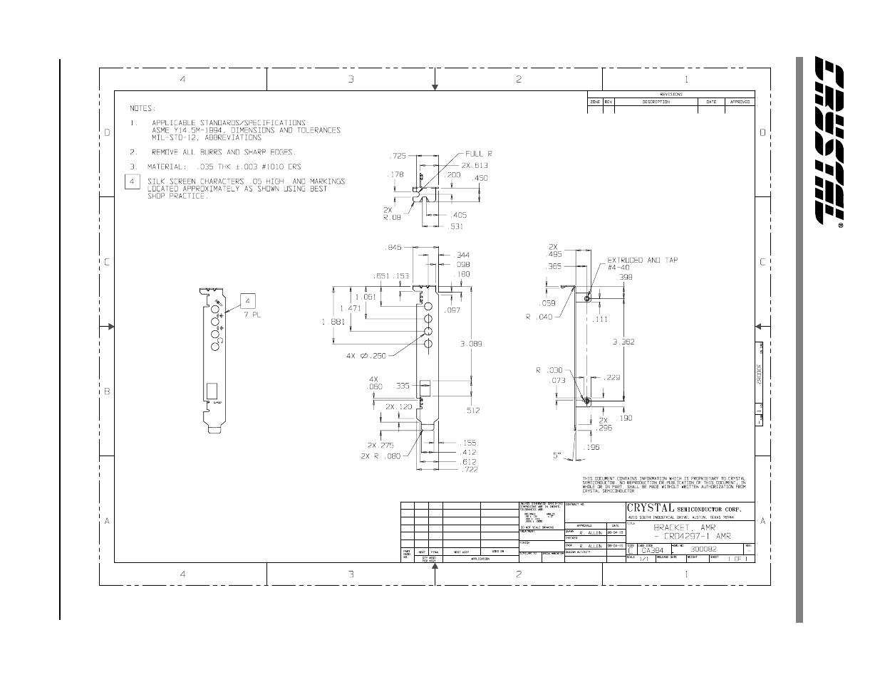 Figure 21. bracket drawing | Cirrus Logic CRD4299-1 AVR User Manual | Page 26 / 30