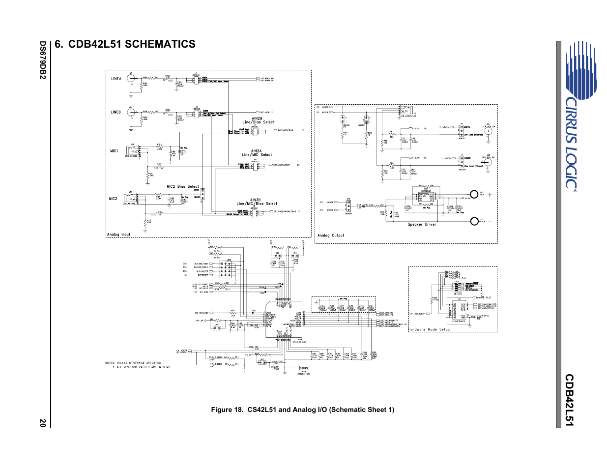 Cdb42l51 schematics | Cirrus Logic CDB42L51 User Manual | Page 20 / 29