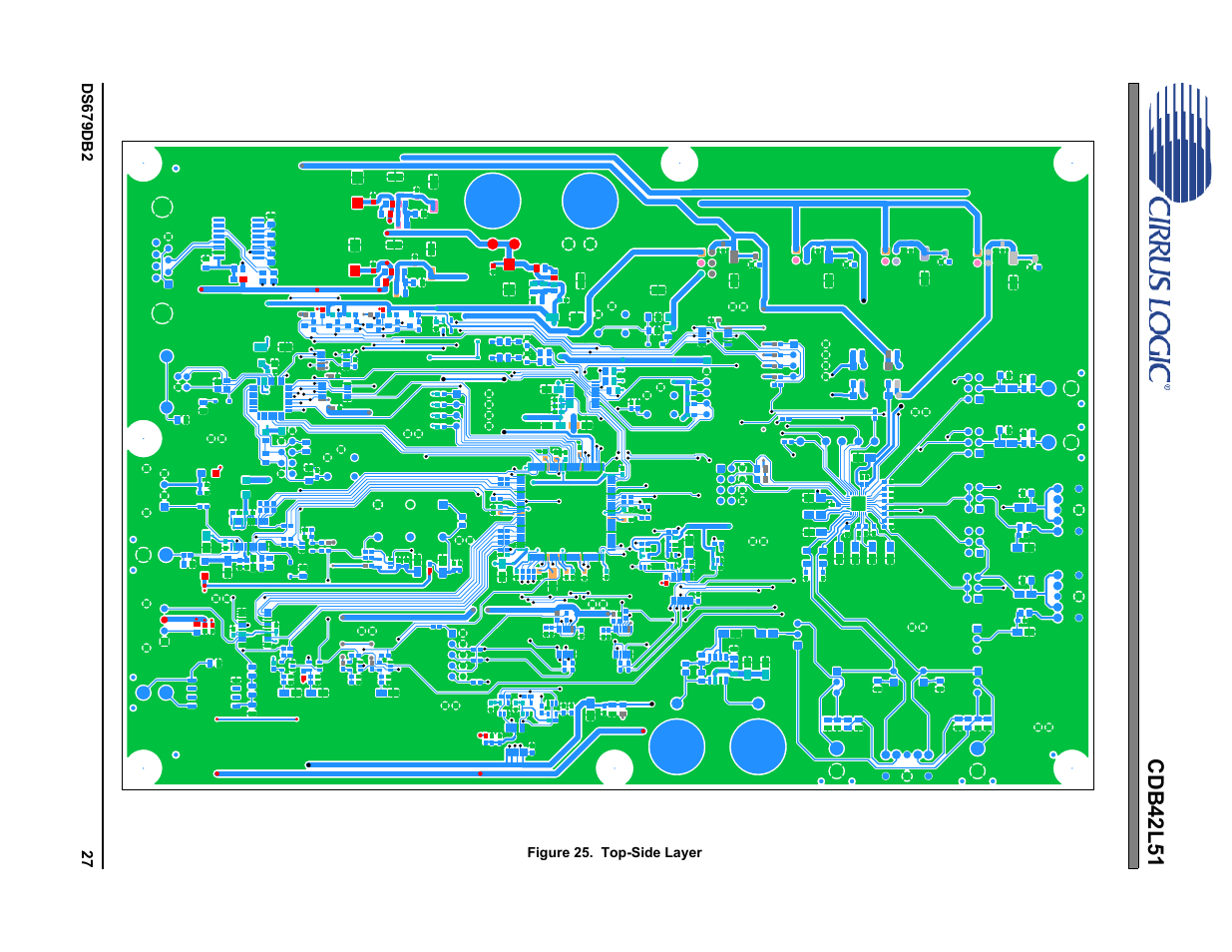Figure 25. top-side layer, Figure 25, Cdb42l51 | Cirrus Logic CDB42L51 User Manual | Page 27 / 29