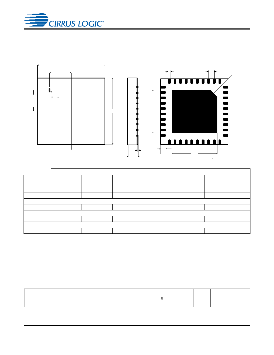 Package dimensions, Thermal characteristics, 40l qfn (6 x 6 mm body) package drawing | Cirrus Logic CS42L52 User Manual | Page 80 / 82