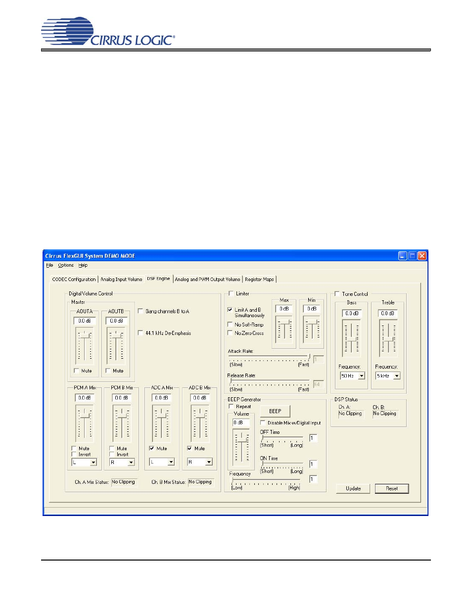 3 dsp engine tab, Figure 6. dsp engine tab, Figure 6.dsp engine tab | Crd42l52 | Cirrus Logic CRD42L52 User Manual | Page 12 / 28