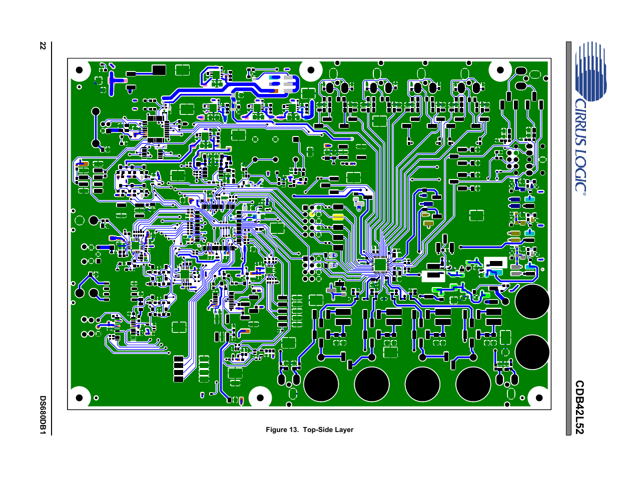 Figure 13. top-side layer, Figure 13.top-side layer, Figure 13 | Cdb42l52 | Cirrus Logic CDB42L52 User Manual | Page 22 / 26