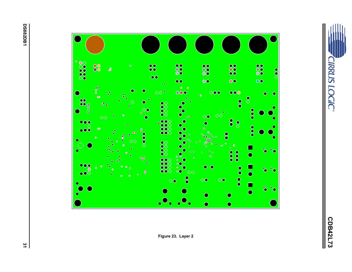 Figure 23. layer 2, Cdb42l73 | Cirrus Logic CDB42L73 User Manual | Page 31 / 36