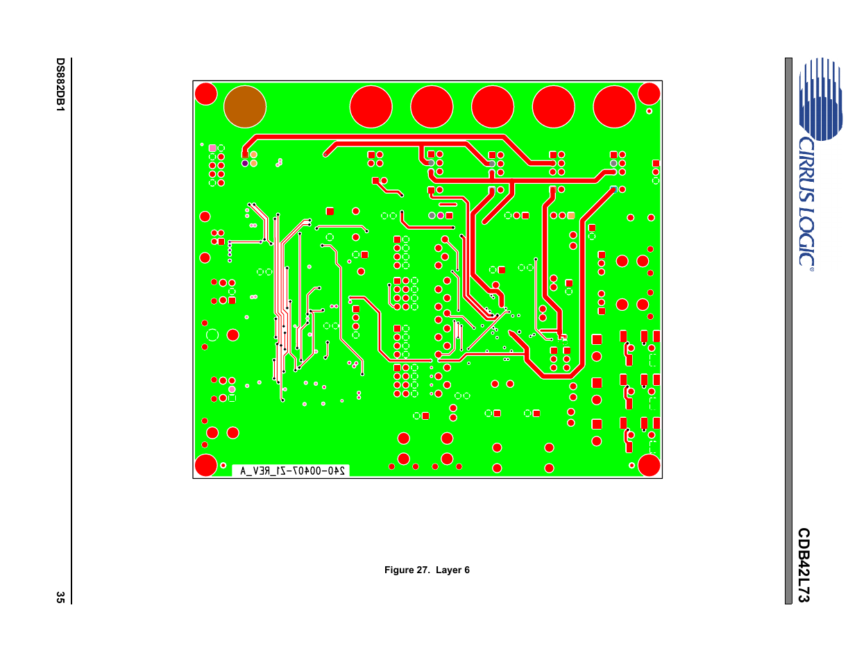 Figure 27. layer 6, Cdb42l73 | Cirrus Logic CDB42L73 User Manual | Page 35 / 36