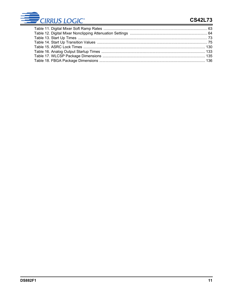 Cs42l73 | Cirrus Logic CS42L73 User Manual | Page 11 / 139