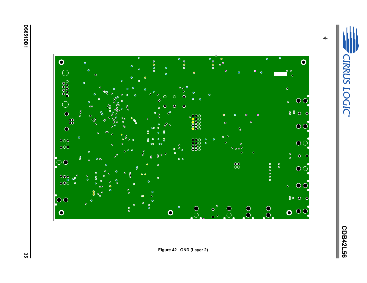 Figure 42. gnd (layer 2), Cdb42l56 | Cirrus Logic CDB42L56 User Manual | Page 35 / 38