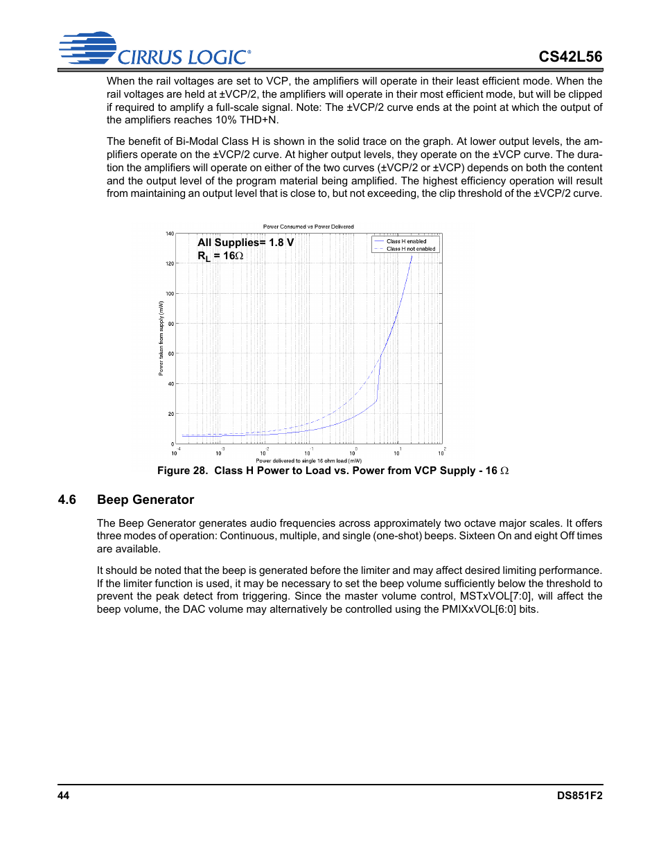 6 beep generator, Refer to, Figure 28 | Cs42l56 | Cirrus Logic CS42L56 User Manual | Page 44 / 92