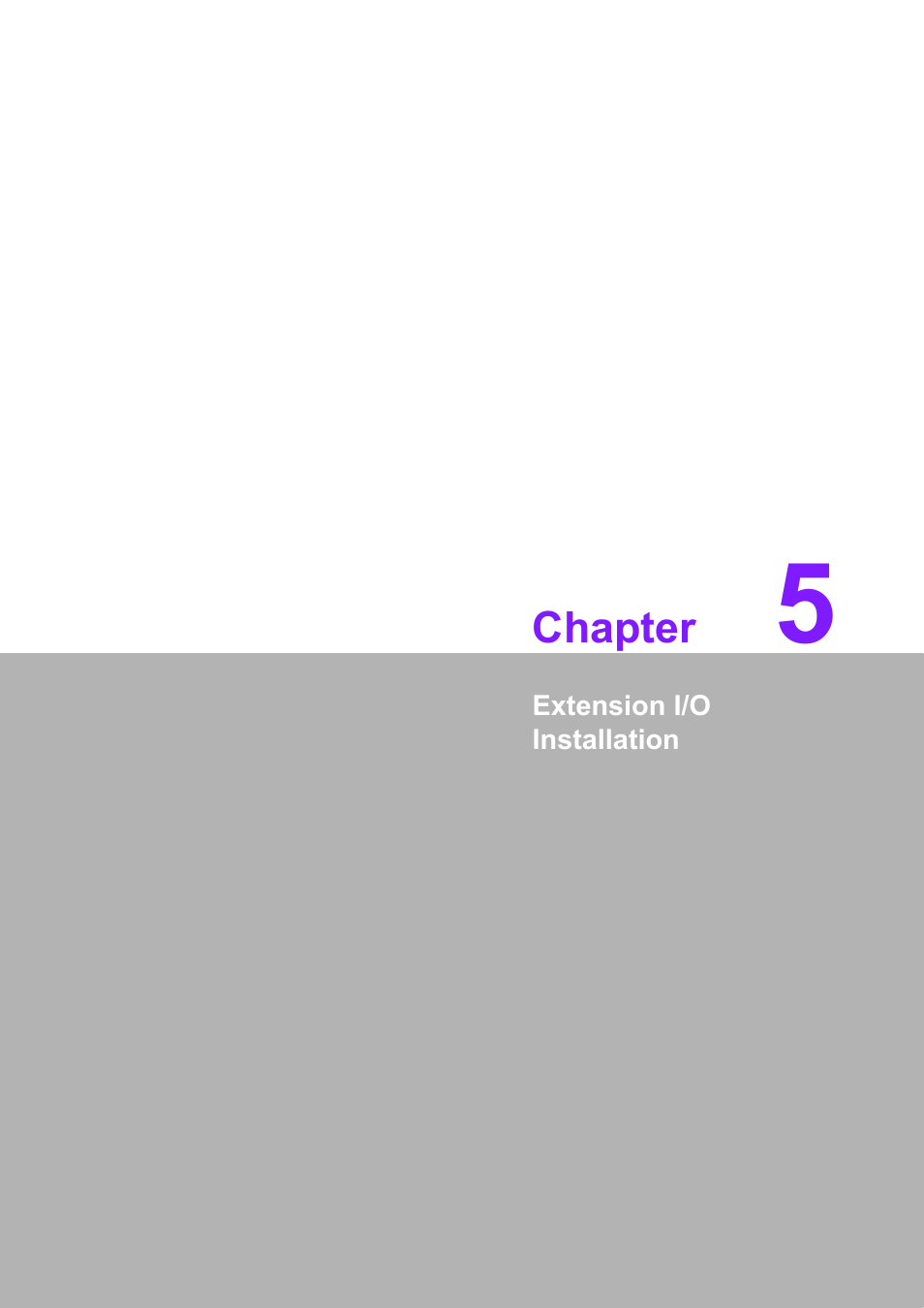 5 extension i/o installation, Chapter, Extension i/o installation | Advantech PCM-9588 User Manual | Page 61 / 104